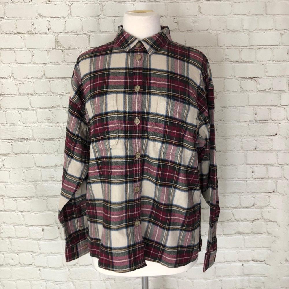 Madewell Plaid Button Down Shirt Size Medium NWT